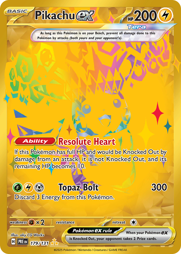 Prismatic Evolutions Pikachu ex 179/131