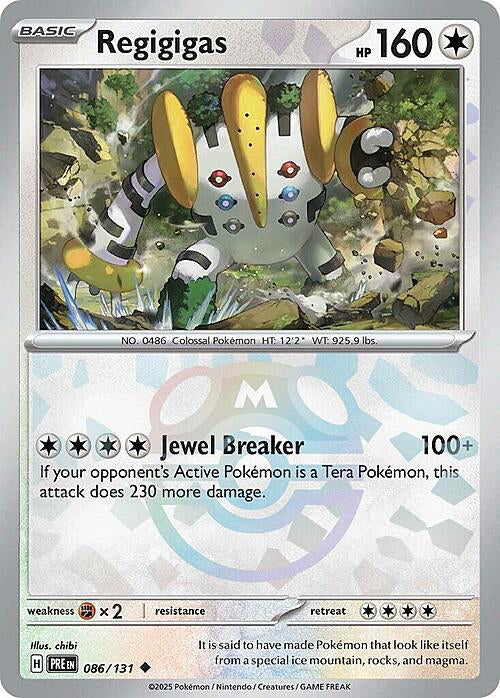 Prismatic Evolutions Regigigas #086/131 Masterball