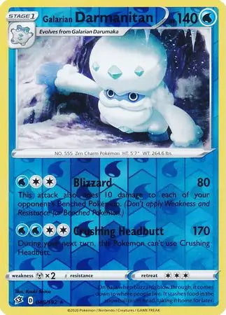 Rebel Clash Galarian Darmanitan #48/192 reverse holo