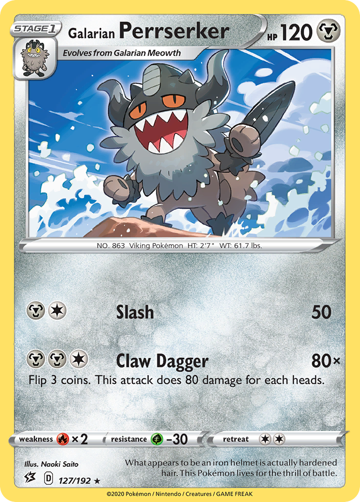 Rebel Clash Galarian Perrserker #127/192