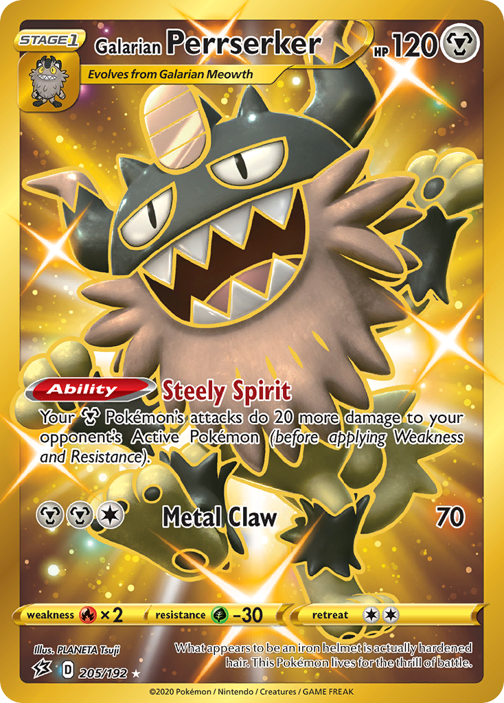Galarian Perrserker Gold Secret Rare