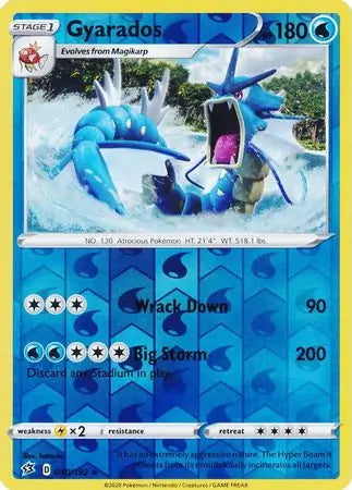 Rebel Clash Gyarados #40/192 reverse holo