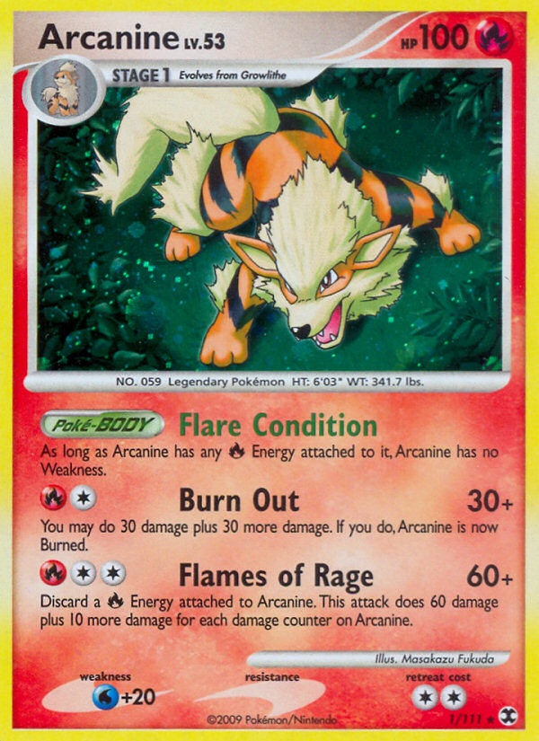 Rising Rivals Holo Arcanine #1/111