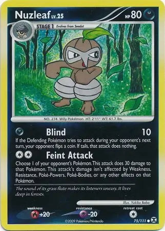 Rising Rivals Nuzleaf #75/111 reverse holo