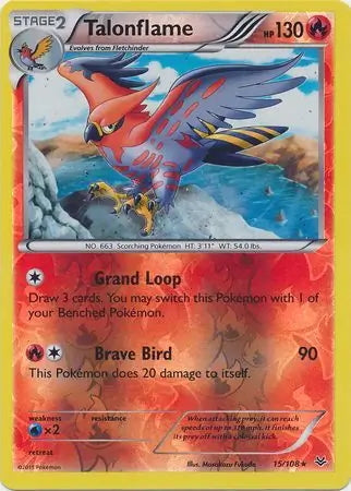Roaring Skies Talonflame #15/108 reverse holo