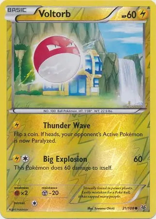 Roaring Skies Voltorb #21/108 reverse holo