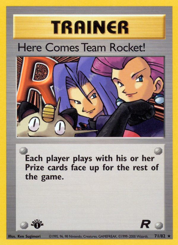 Rocket Set Non Holo Here Comes Team Rocket #71/82 first edition