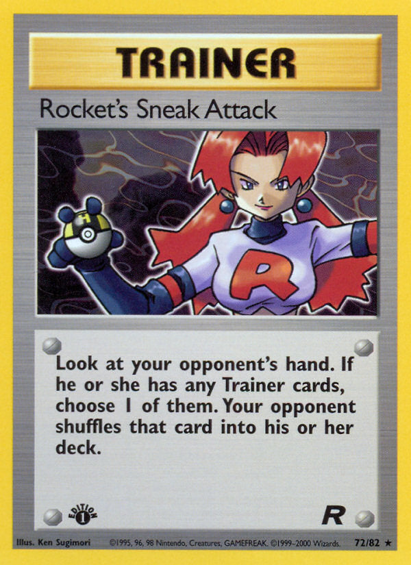 Rocket Set Non Holo Rocket's Sneak Attack #72/82 first edition