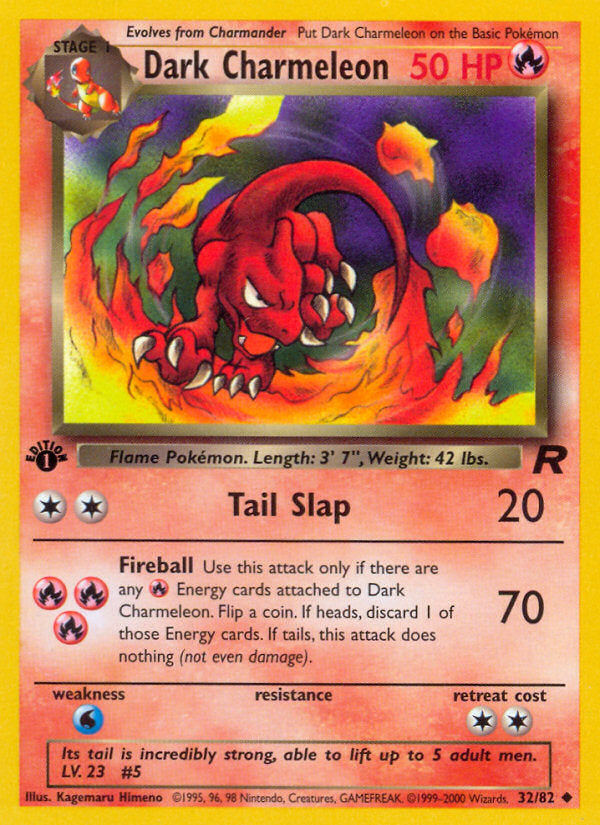 Rocket set Dark Charmeleon #32/82 first edition