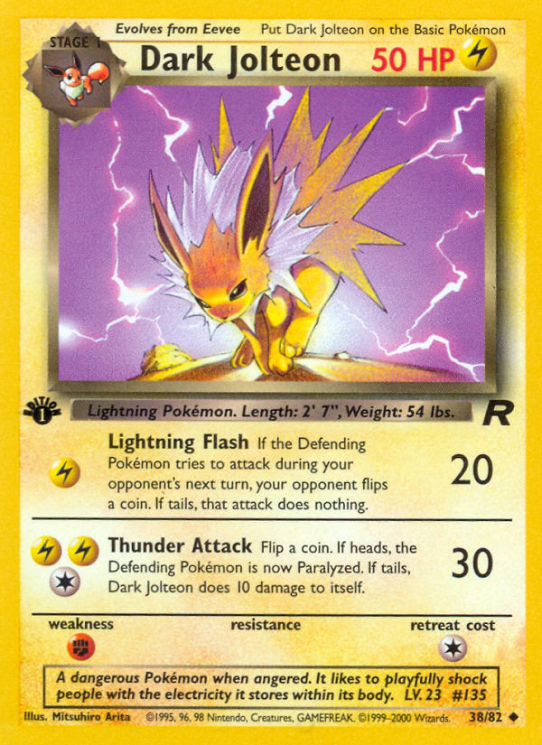 Rocket set Dark Jolteon #38/82 first edition