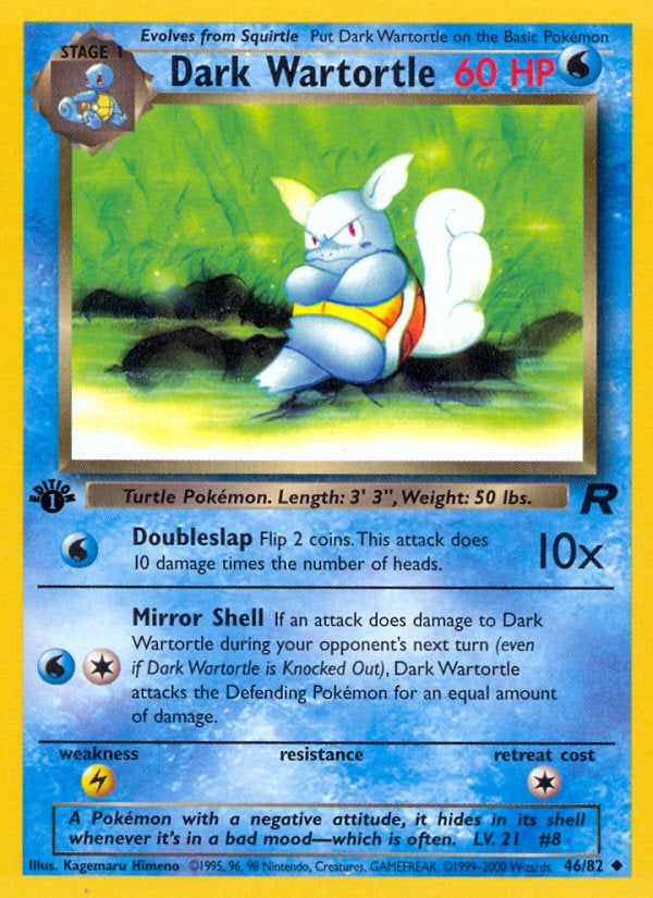 Rocket set Dark Wartortle #46/82 first edition