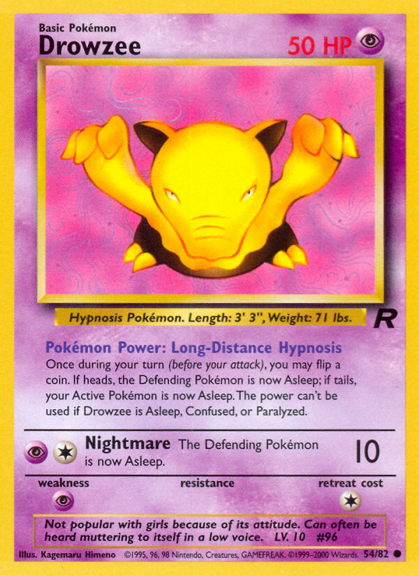 Rocket set Drowzee #54/82 unlimited