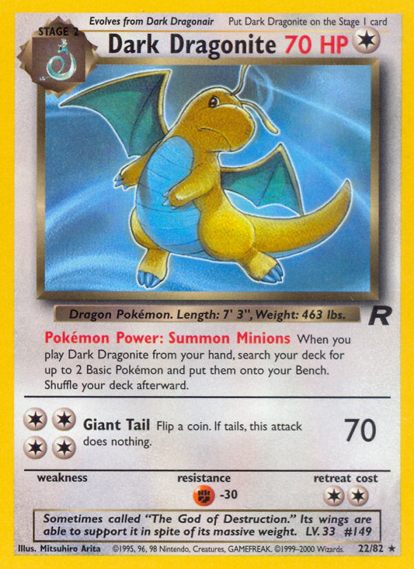Rocket set Non Holo Dark Dragonite #22/82 unlimited