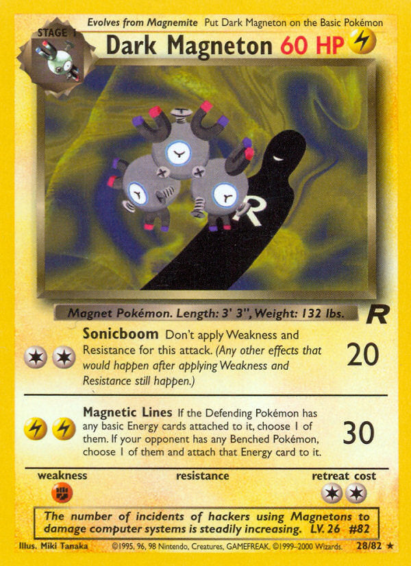 Rocket set Non Holo Dark Magneton #28/82 unlimited