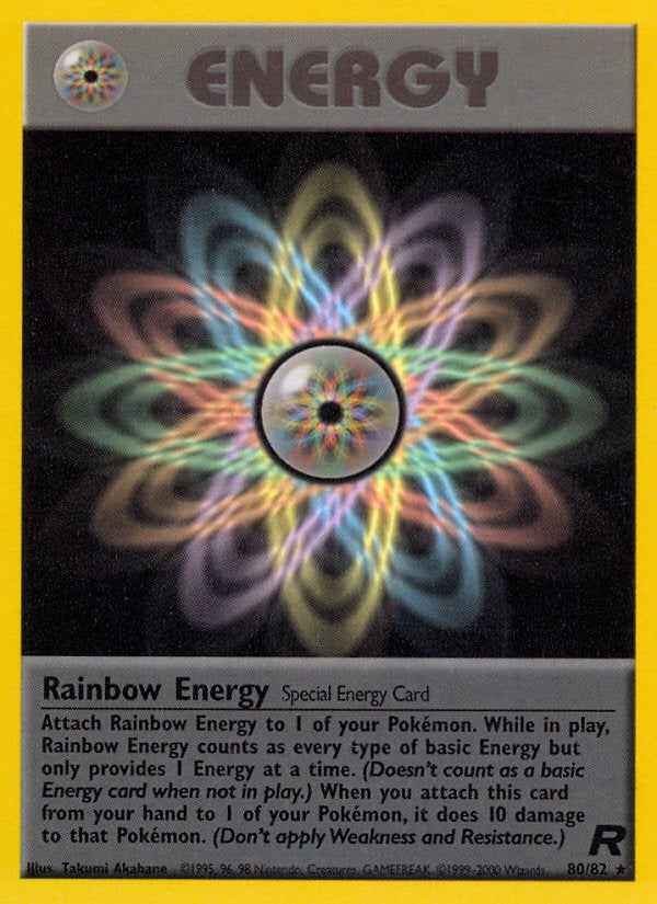 Rocket set Non Holo Rainbow Energy #80/82 unlimited