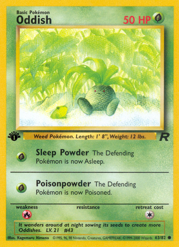 Rocket set Oddish #63/82 first edition