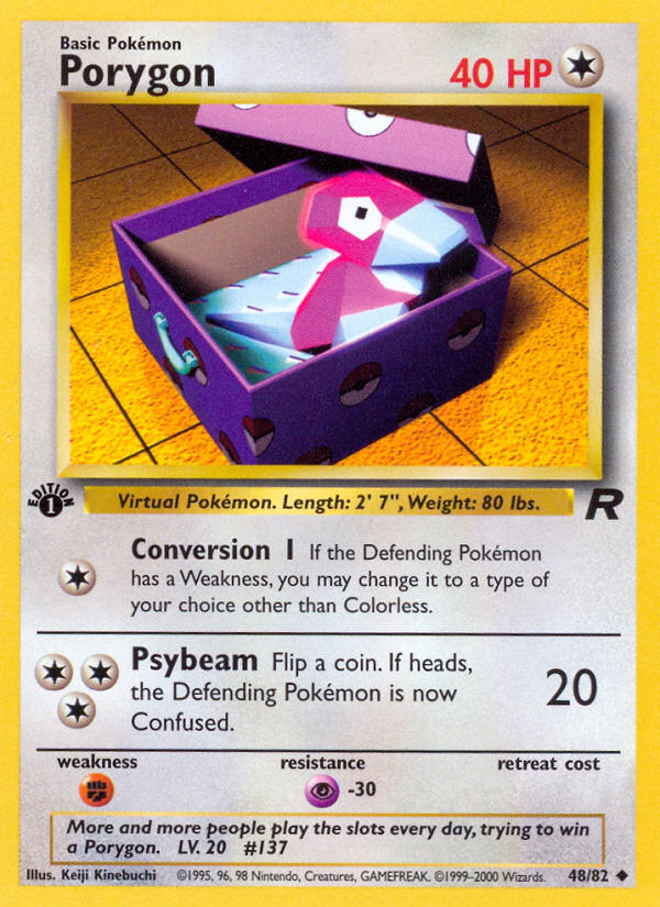Rocket set Porygon #48/82 first edition