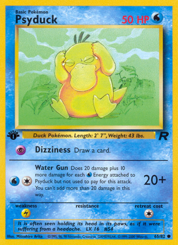 Rocket set Psyduck #65/82 first edition