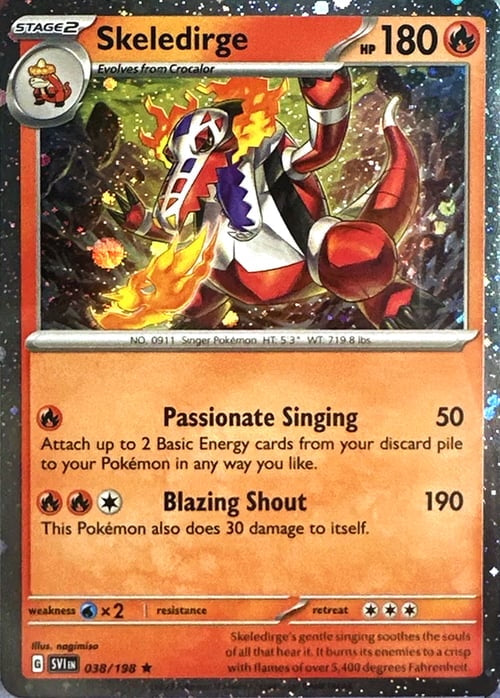 Scarlet & Violet Cosmos Holo Skeledirge #38/198