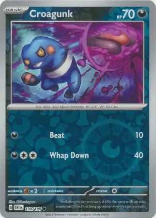 Scarlet & Violet Croagunk #130/198 reverse holo