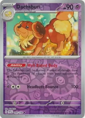 Scarlet & Violet Dachsbun #99/198 reverse holo