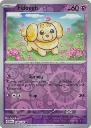 Scarlet & Violet Fidough #98/198 reverse holo