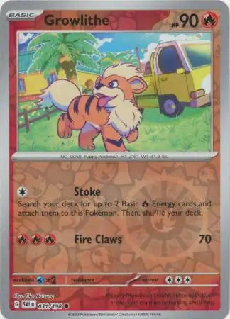 Scarlet & Violet Growlithe #31/198 reverse holo