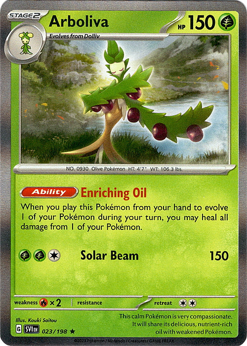 Scarlet & Violet Holo Arboliva #23/198