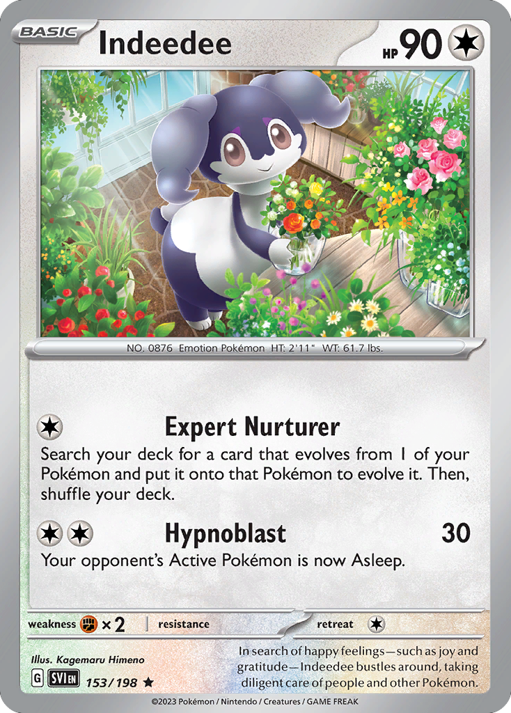 Scarlet & Violet Holo Indeedee #153/198