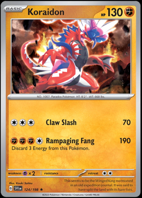Scarlet & Violet Holo Koraidon #124/198