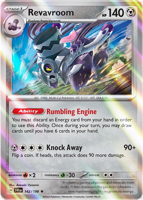 Scarlet & Violet Holo Revavroom #142/198
