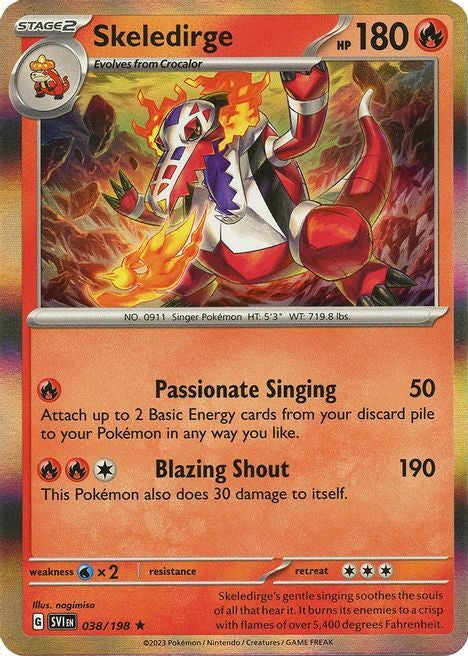 Scarlet & Violet Holo Skeledirge #38/198