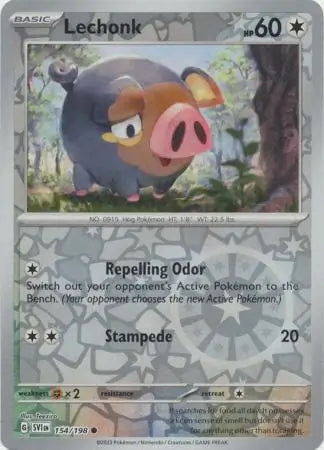 Scarlet & Violet Lechonk #154/198 reverse holo