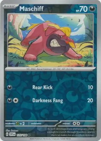 Scarlet & Violet Maschiff #135/198 reverse holo