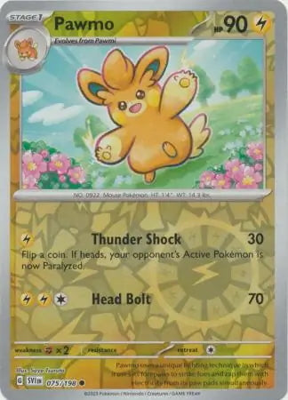 Scarlet & Violet Pawmo #75/198 reverse holo