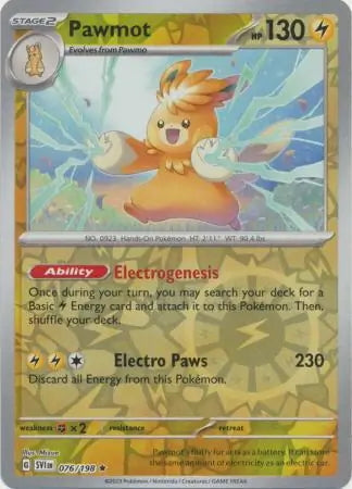 Scarlet & Violet Pawmot #76/198 reverse holo