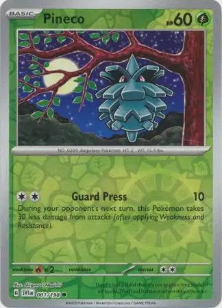 Scarlet & Violet Pineco #1/198 reverse holo