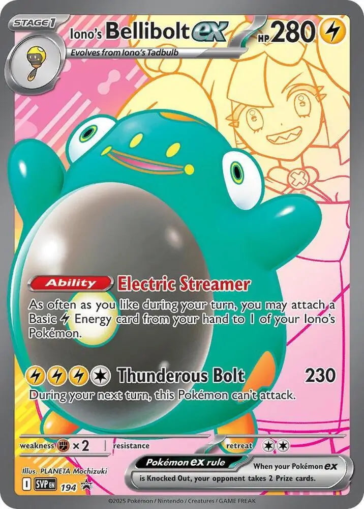 Scarlet & Violet Promo Iono's Bellibolt ex #194