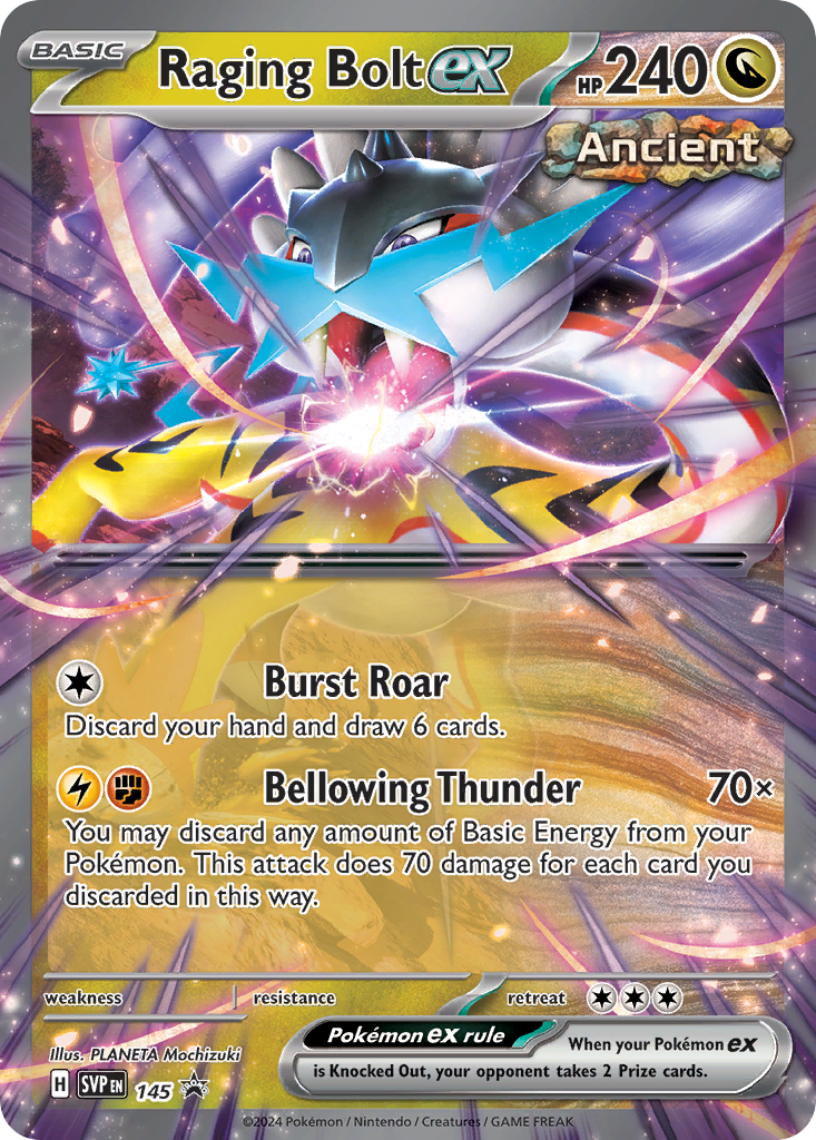 Scarlet & Violet Promo Raging Bolt ex #145