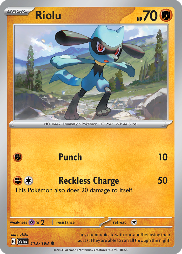 Scarlet & Violet Riolu #113/198