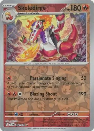 Scarlet & Violet Skeledirge #38/198 reverse holo