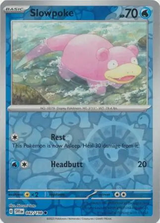 Scarlet & Violet Slowpoke #42/198 reverse holo