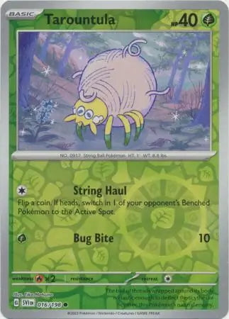 Scarlet & Violet Tarountula #16/198 reverse holo