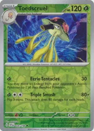Scarlet & Violet Toedscruel #26/198 reverse holo