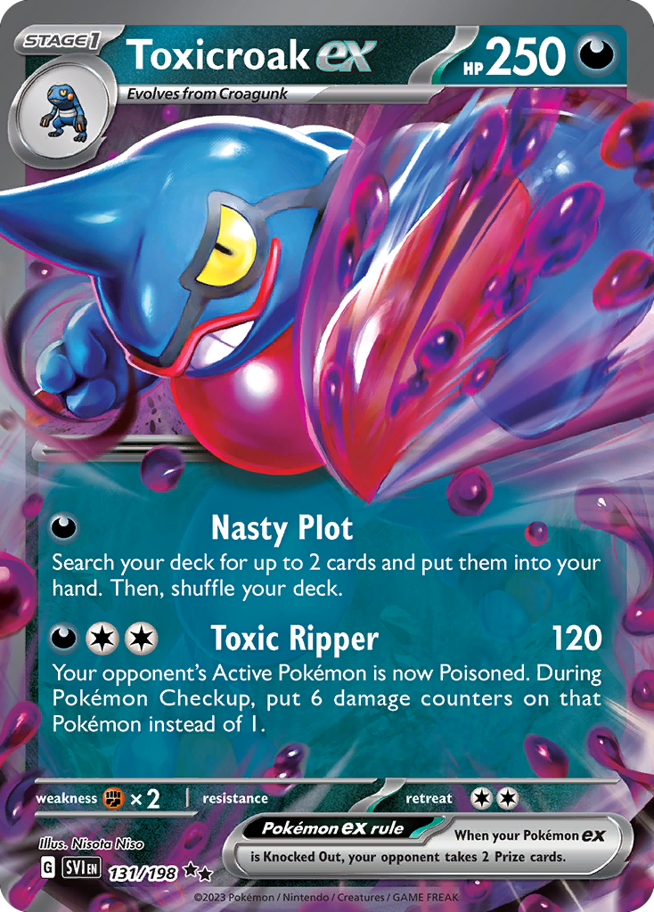 Scarlet & Violet Toxicroak EX #131/198