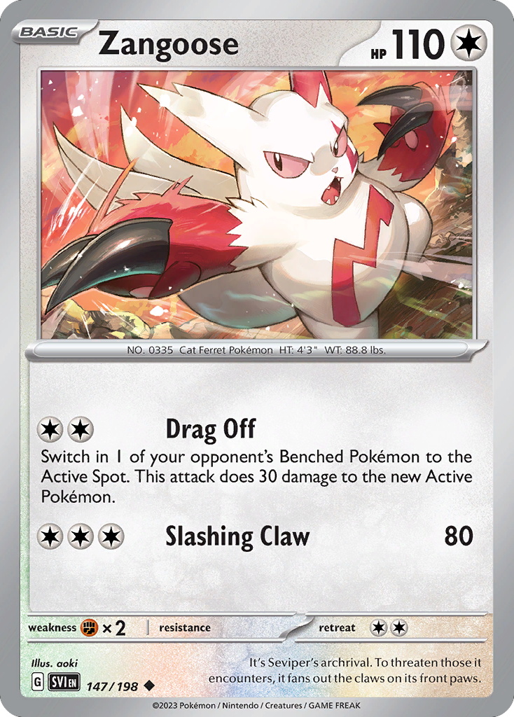 Scarlet & Violet Zangoose #147/198