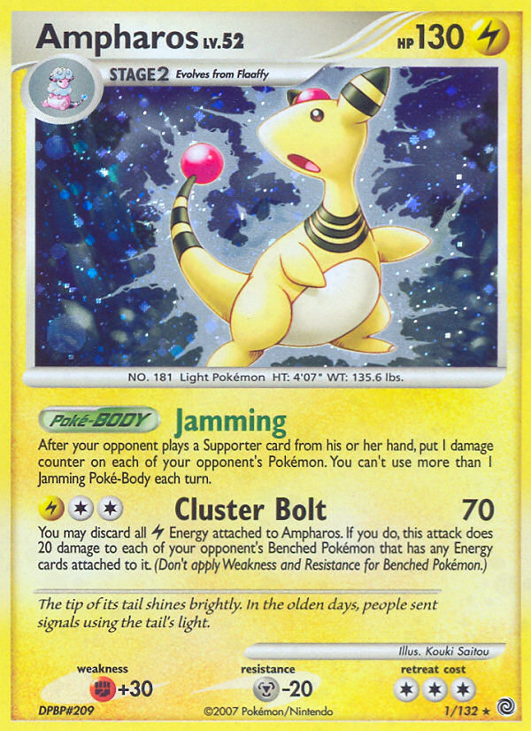 Secret Wonders Holo Ampharos #1/132