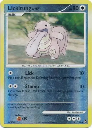 Secret Wonders Lickitung #91/132 reverse holo