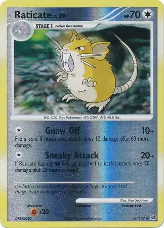 Secret Wonders Raticate #61/132 reverse holo