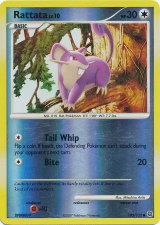 Secret Wonders Rattata #103/132 reverse holo